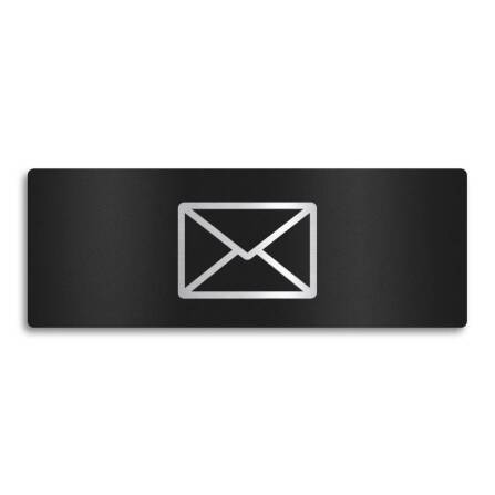 Metzler Edelstahlschild mit Briefsymbol für...