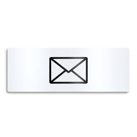 Metzler Edelstahlschild mit Briefsymbol für...