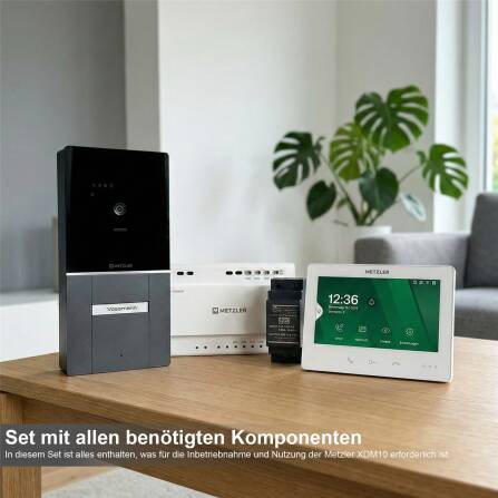 Metzler XDM10 Video-Türsprechanlage mit austauschbarem Namensschild | Komplettset | 2-Draht | 1 Klingeltaster | RAL 7016 Anthrazit | Maxior