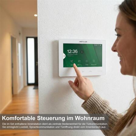 Metzler XDM10 Video-Türsprechanlage mit austauschbarem Namensschild | Komplettset | 2-Draht | 1 Klingeltaster | RAL 7016 Anthrazit | Maxior