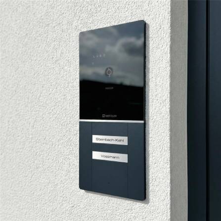 Metzler XDM10 Video-Türsprechanlage mit austauschbarem Namensschild | Komplettset | 2-Draht | 2 Klingeltaster | RAL 7016 Anthrazit | Maxior