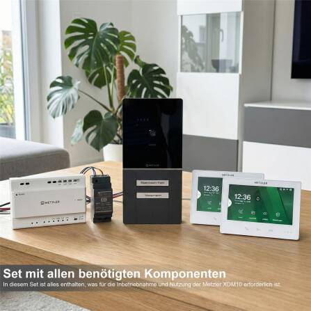 Metzler XDM10 Video-Türsprechanlage mit austauschbarem Namensschild | Komplettset | 2-Draht | 2 Klingeltaster | RAL 7016 Anthrazit | Maxior