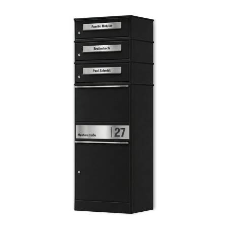 Metzler Paketbox mit 3 Briefkästen | personalisiert...