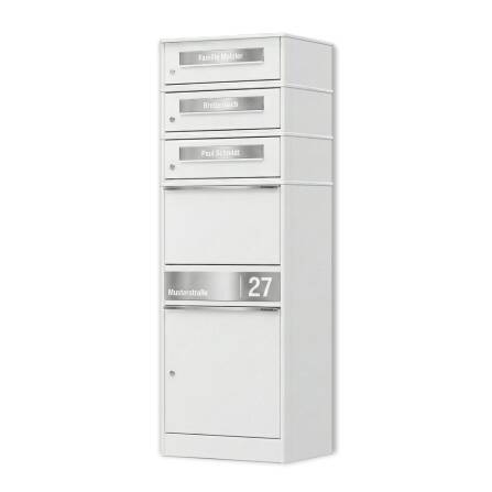 Metzler Paketbox mit 3 Briefkästen | personalisiert...