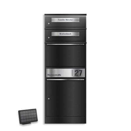 Metzler Cassetta postale e box per pacchi con LED | personalizzato con incisione | Bispo 2