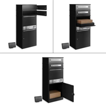 Metzler Cassetta postale e box per pacchi con LED | personalizzato con incisione | Bispo 2