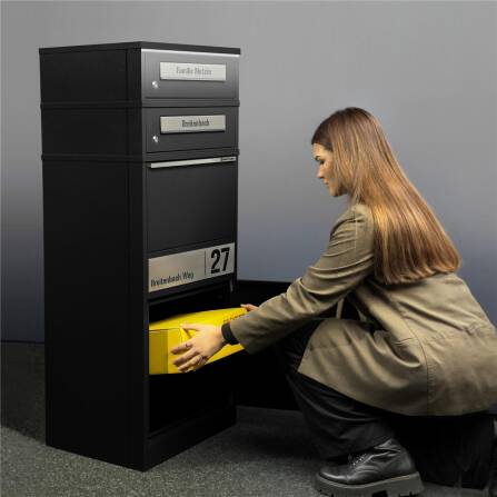 Metzler Cassetta postale e box per pacchi con LED | personalizzato con incisione | Bispo 2