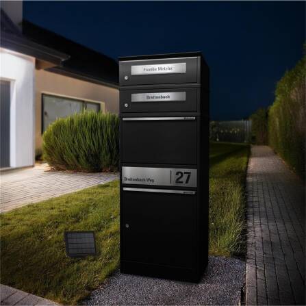 Metzler Cassetta postale e box per pacchi con LED | personalizzato con incisione | Bispo 2