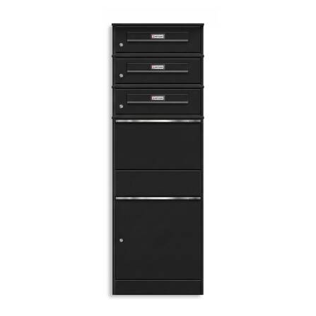 Metzler cassetta pacchi con 3 cassette postali con targhette nominative intercambiabili | per pacchi fino alla dimensione M | Bispo RE