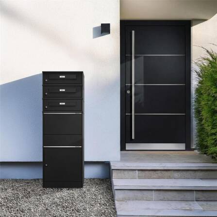 Metzler cassetta pacchi con 3 cassette postali con targhette nominative intercambiabili | per pacchi fino alla dimensione M | Bispo RE