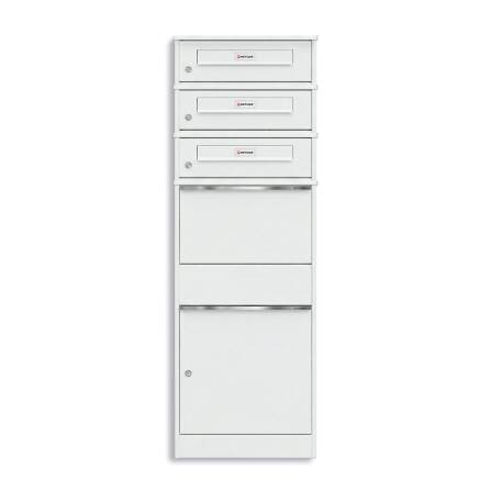 Metzler Boîte à colis avec 3 compartiments pour lettres et plaques de nom échangeables | pour colis jusquà taille M | Bispo RE