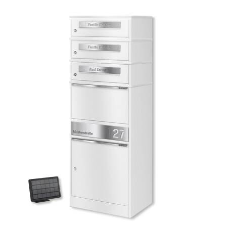 Metzler Paketbox mit 3 Briefkästen | personalisiert...