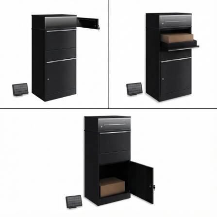 Metzler Boîte à colis et aux lettres | LED | LED | pour colis jusquà la taille M | Fente à lettres | Bispo