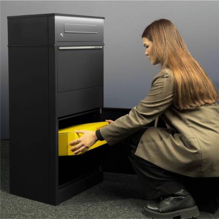 Metzler Boîte à colis et aux lettres | LED | LED | pour colis jusquà la taille M | Fente à lettres | Bispo