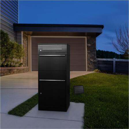 Metzler Boîte à colis et aux lettres | LED | LED | pour colis jusquà la taille M | Fente à lettres | Bispo