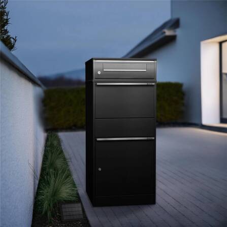 Metzler Boîte à colis et aux lettres | LED | LED | pour colis jusquà la taille M | Fente à lettres | Bispo