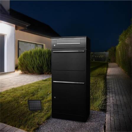 Metzler Boîte à colis et aux lettres | LED | LED | pour colis jusquà la taille M | Fente à lettres | Bispo