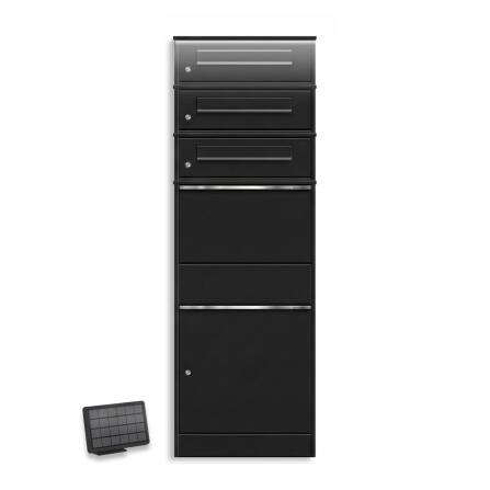 Metzler Boîtes à colis avec 3 comaprtiments pour lettres | LED | Trois fentes à lettres | Bispo