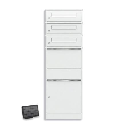 Metzler cassetta postale e pacchi con 3 cassette | LED | tripla fessura per lettere | Bispo