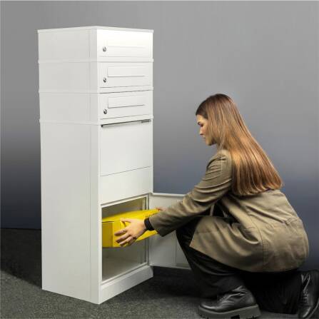 Metzler cassetta postale e pacchi con 3 cassette | LED | tripla fessura per lettere | Bispo