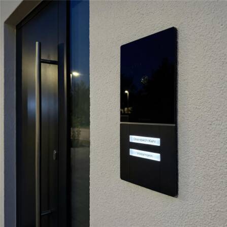 Metzler XDM10 Video-Türsprechanlage mit austauschbarem Namensschild | 2-Draht-BUS | 2 Klingeltaster | RAL 7016 Anthrazit | Maxior