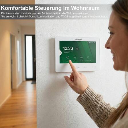 Metzler XDM10 Video-Türsprechanlage mit austauschbarem Namensschild | 2-Draht-BUS | 3 Klingeltaster | RAL 7016 Anthrazit | Maxior