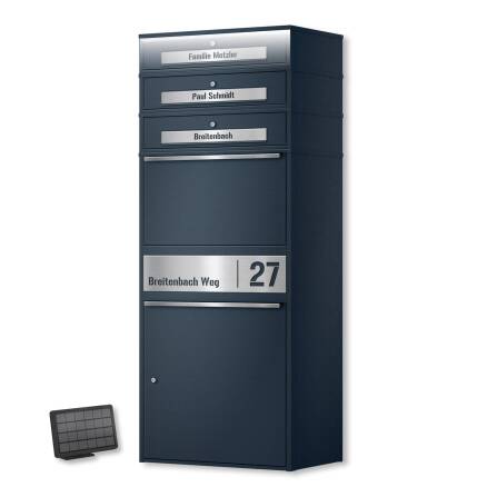 Metzler Paketbox XL mit 3 Briefkästen | LED |...
