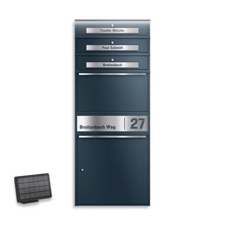 Metzler Paketbox XL mit 3 Briefkästen | LED |...