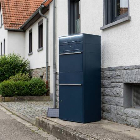 Metzler Paketbox XL mit 2 Briefkästen | LED | RAL 7016 Anthrazit | Bispo Max 2