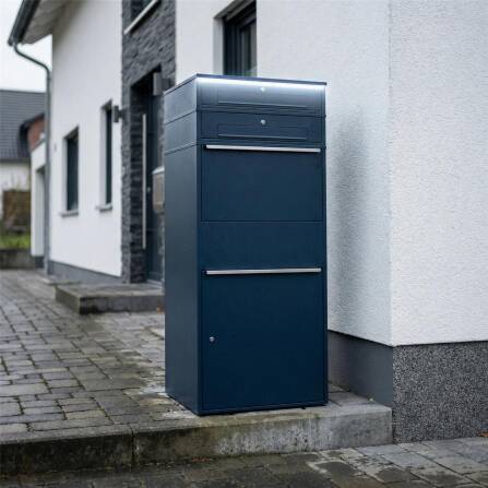 Metzler Paketbox XL mit 2 Briefkästen | LED | RAL 7016 Anthrazit | Bispo Max 2