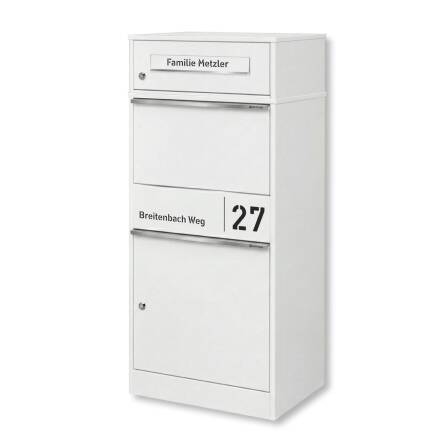 Metzler Paketbox mit Briefkasten | personalisiert mit...
