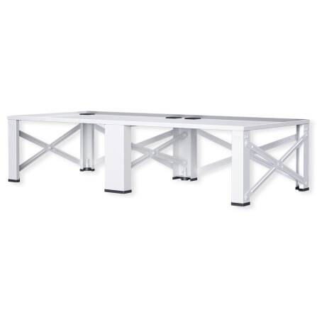 Metzler Doppelter Waschmaschinenständer | Untergestell für  Waschmaschinen & Trockner | Vibrationsdämpfend | Pulverbeschichtet in Weiß