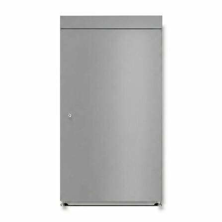 Metzler Mülltonnenbox mit Pflanzdach | 1er | 240l | aus Aluminium | rostfrei & massiv | Grau