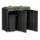 Metzler Cache-poubelles avec toit végétal | 2x | 240l | en aluminium | inoxydable & massif | Anthracite RAL 7016