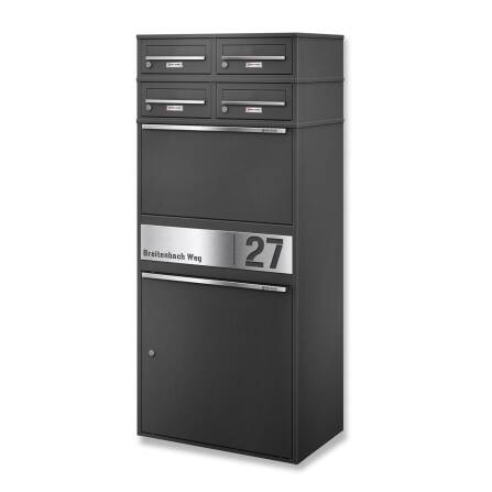 Metzler Paketbox XL mit vier Briefkästen |...