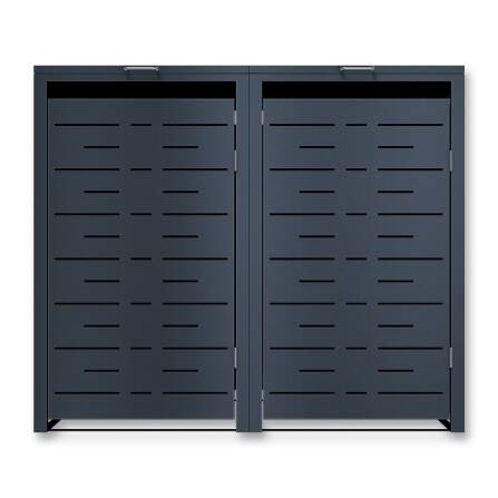 Box porta bidoni Metzler | 2 posti | 240l | Antracite RAL...