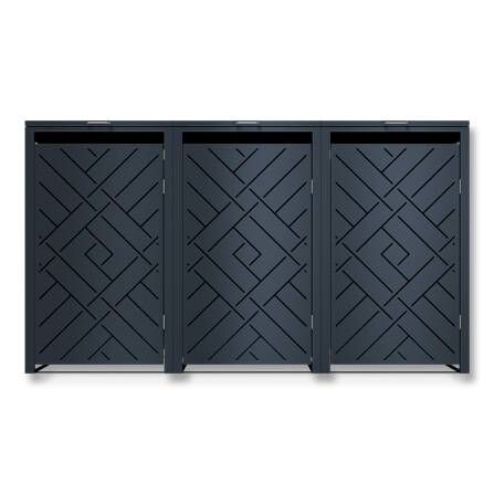 Metzler Design-Mülltonnenbox | 3er | 240l |...