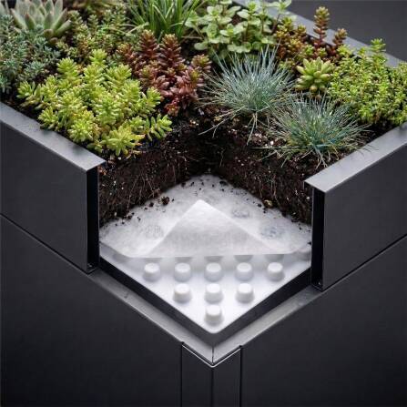 Metzler Drainagematte mit Fitervlies | Drainagematte für Hochbeet 100 × 25 cm | Kompatibel mit S, M & L | Optimierte Wasserableitung