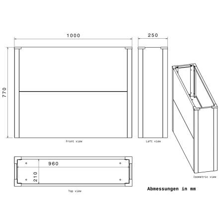 Metzler 3er-Set aus den Hochbeeten S, M und L | RAL 7016 Anthrazitgrau | 75  x 100 x 77 cm