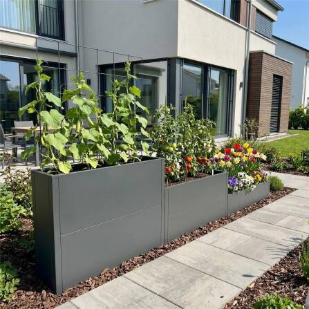 Metzler 3er-Set aus den Hochbeeten S, M und L | RAL 7016 Anthrazitgrau | 75  x 100 x 77 cm