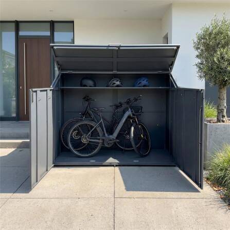 Metzler Fahrradgarage | Fahrradbox mit viel Stauraum | in RAL 7016 Anthrazit