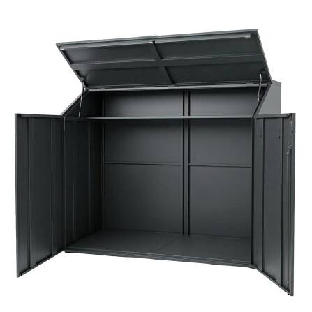 Metzler Fahrradgarage | Fahrradbox mit viel Stauraum | in RAL 7016 Anthrazit