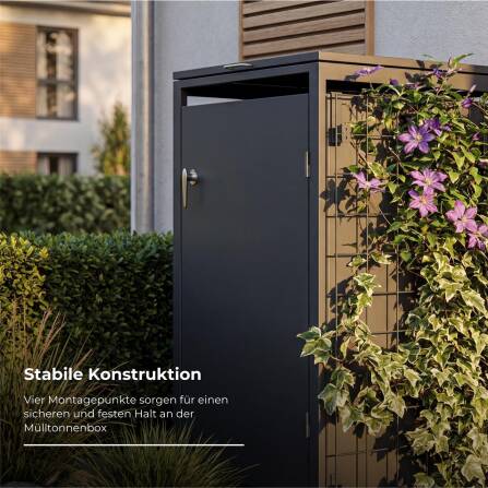 Metzler Rankgitter für Mülltonnenboxen | Begrünung & natürliche Dekoration | RAL 7016 Anthrazit