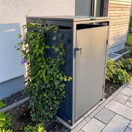 Metzler Rankgitter für Mülltonnenboxen | Begrünung & natürliche Dekoration | RAL 7016 Anthrazit