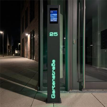 Metzler Video-Türsprechsäule | Klingelstele mit Gesichtserkennung | Farbe wählbar | Ein- & Mehrfamilienhaus | Personalisierbar | SDM10S