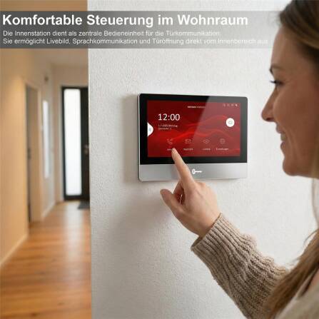 Metzler Video-Türsprechsäule | Klingelstele mit Gesichtserkennung | Farbe wählbar | Ein- & Mehrfamilienhaus | Personalisierbar | SDM10S