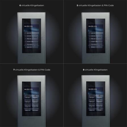 Metzler Video-Türsprechsäule | Klingelstele mit Gesichtserkennung | Farbe wählbar | Ein- & Mehrfamilienhaus | Personalisierbar | SDM10S