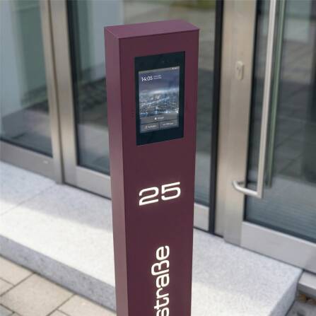 Metzler Video-Türsprechsäule | Klingelstele mit Gesichtserkennung | Farbe wählbar | Ein- & Mehrfamilienhaus | Personalisierbar | SDM10S