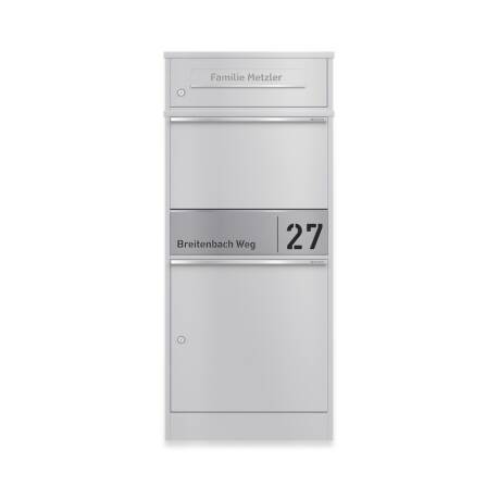 Ersatz Gravurplatte aus Edelstahl passend zur Paketbox...