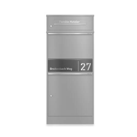 Ersatz Gravurplatte aus Edelstahl passend zur Paketbox...